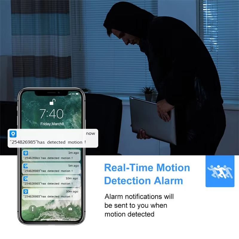 BowLift | 1080P PTZ WiFi Security Camera with Audio, 4X Zoom, Night Vision, Waterproof