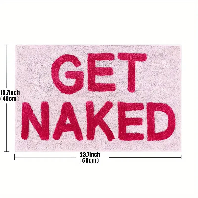 BlushNaked Tufted Design Rug – Pink "Get Naked" Bath & Living Rug Bowlift