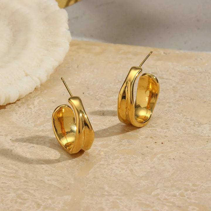 BowLift | Minimal Textured Crevice Earrings