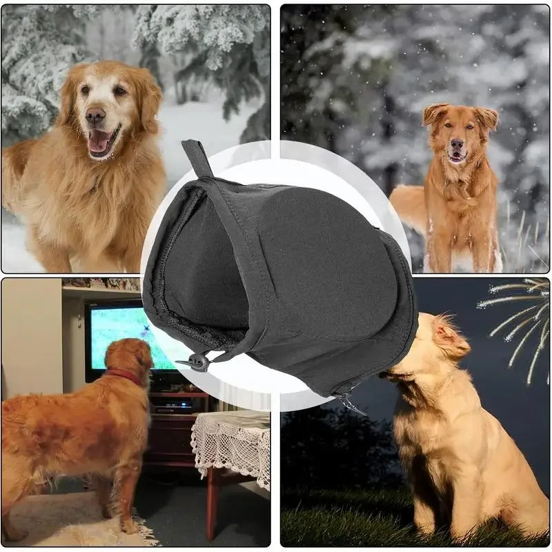 BowLift | Noise-Suppressing Dog Ear Protectors | Comfortable, Breathable Polyester for Fireworks & Thunderstorm Anxiety Relief