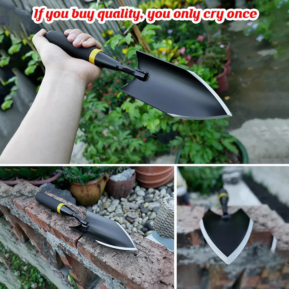 BowLift | TerraGrip Garden Spade | Extra Robust & Ergonomic | Seamlessly Welded | For Hard Soils & Roots