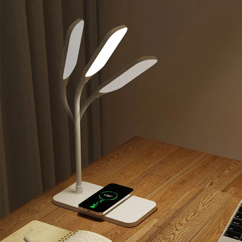 BowLift | Velura LightDock LED Desk Lamp | With Wireless Charger & USB Port | Touch Dimming & Eye-Friendly | Modern