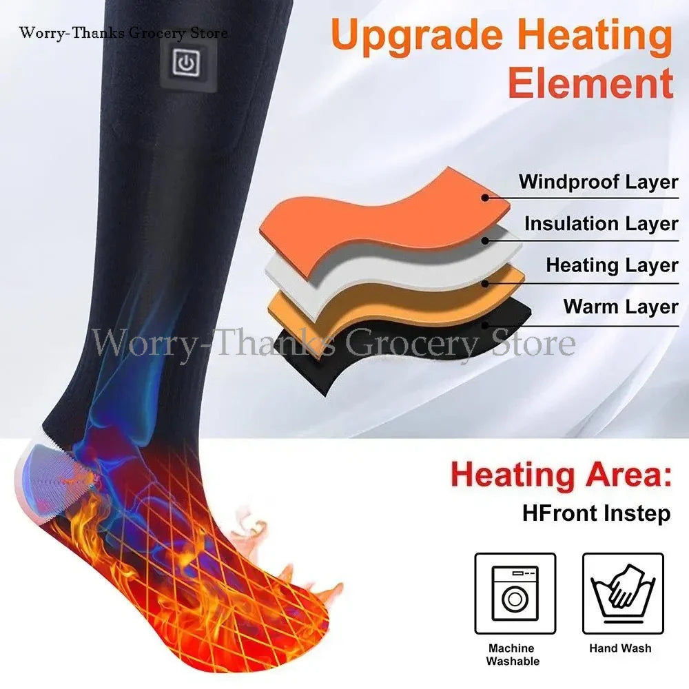 BowLift | HeatWear Rechargeable Socks with Battery Box | Electric Heating Socks for Women & Men | Warm Socks for Skiing, Hiking & Outdoor