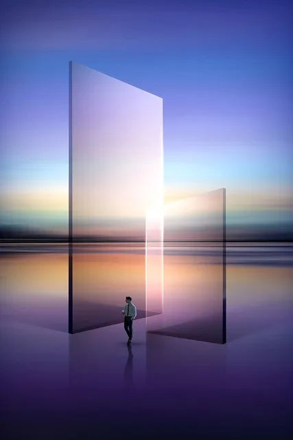 Modern Geometric Architectural Landscapes Wall Art Fine Art Canvas Prints Pictures For Studio Home Office Foyer Inspirational Art Decor | Bowlift