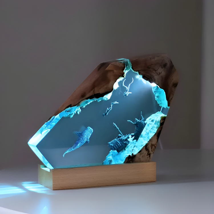 Deep Ocean Resin Decorative Night Lamp | Bowlift