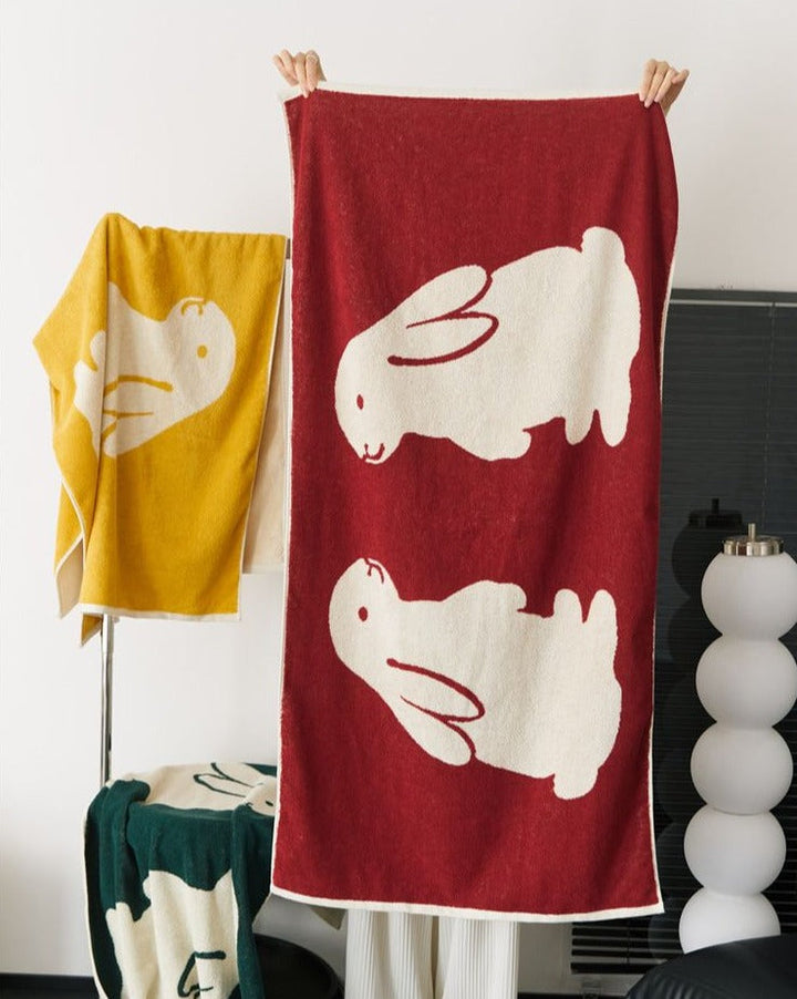 Rabbit Towel - Bath towel | Bowlift