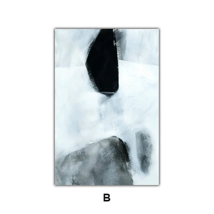 Dark Stones Abstract Wall Art Fine Art Canvas Prints Nordic Pictures For Modern Apartment Living Room Home Office Decor | Bowlift