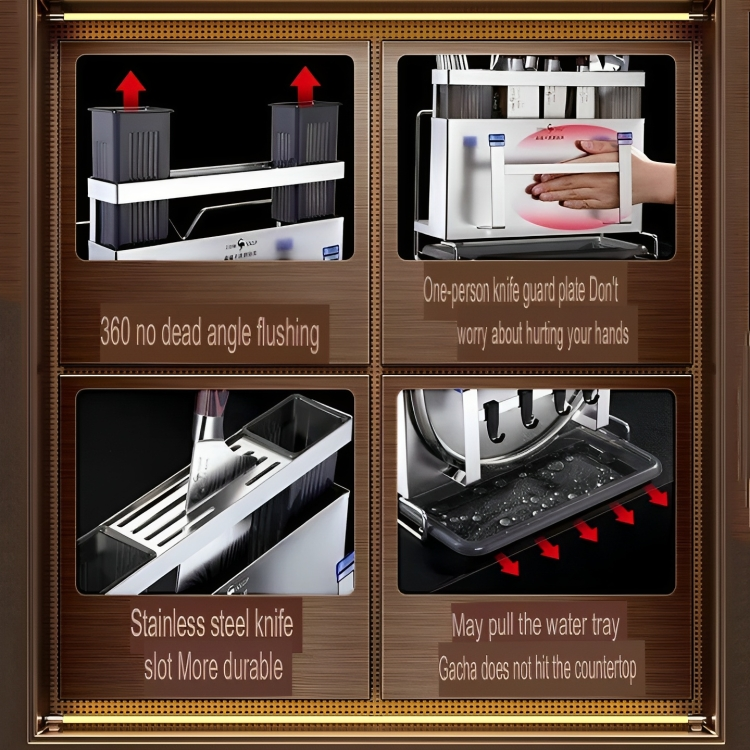 BowLift | Stainless Steel Wall Mounted Knife Organizer Rack