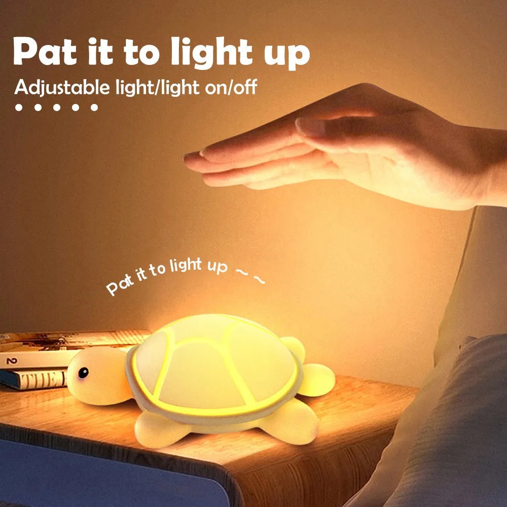 BowLift | ShellGlow LED Night Light | Cute Turtle | Soft Silicone | Color Change & Warm Light | USB-C Rechargeable | 10.2 × 15.8 × 6.1 cm