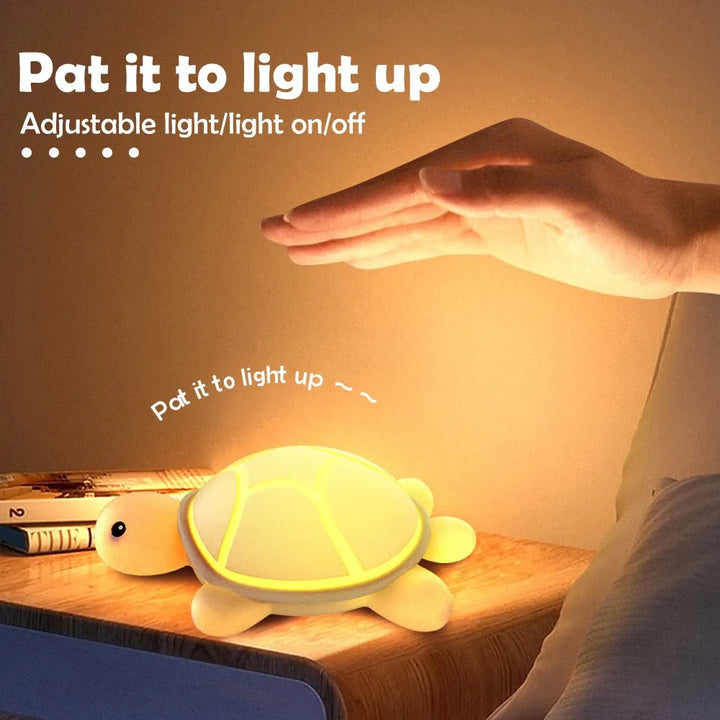 BowLift | ShellGlow LED Night Light | Cute Turtle | Soft Silicone | Color Change & Warm Light | USB-C Rechargeable | 10.2 × 15.8 × 6.1 cm