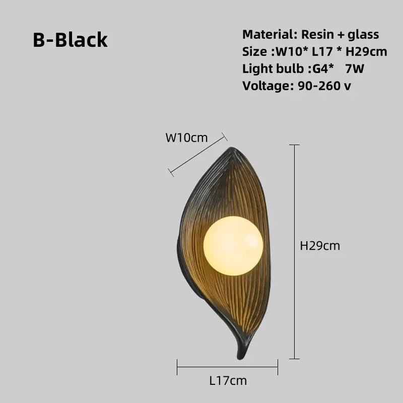 BowLift | Wall lamp LED leaf gold Elegant