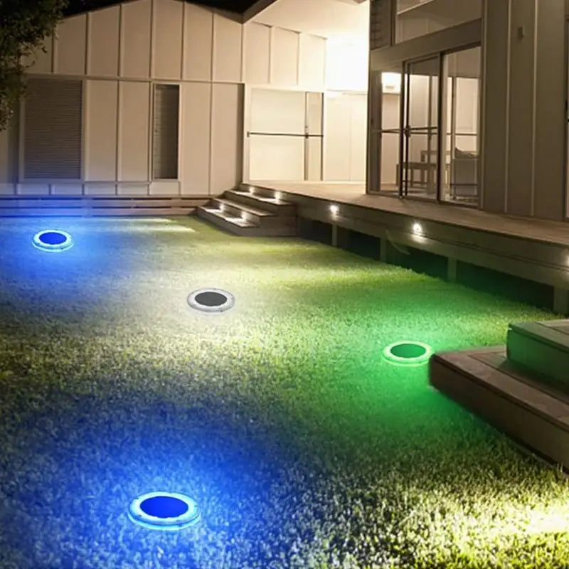 BowLift | AquaGlow Solar Pool Light | Floating & Waterproof | Blue LED | 11.6×2.5 cm