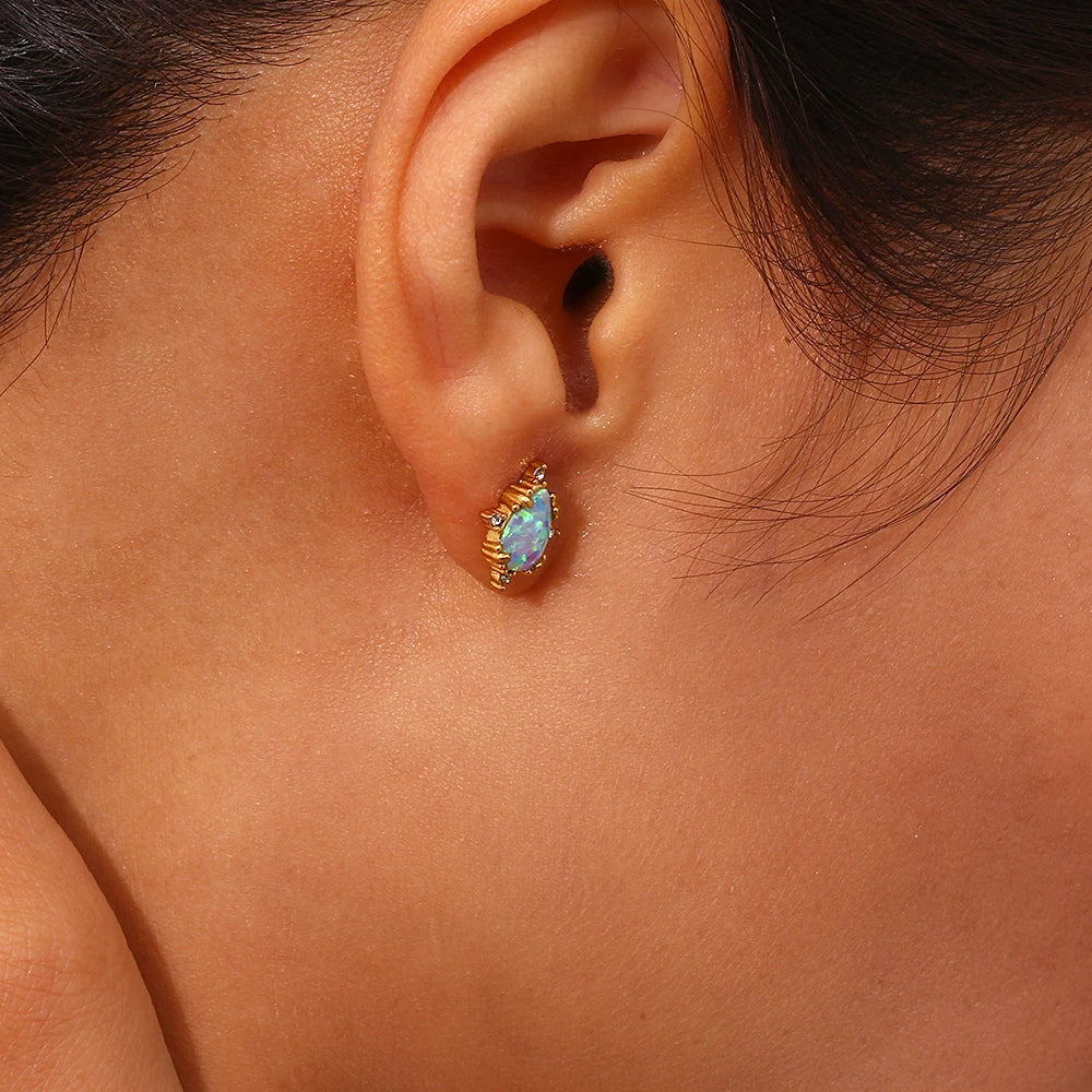 BowLift | Dainty Iridescent Opal Necklace, Bracelet, Earrings