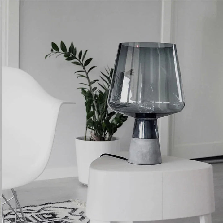 NordicCement Table Lamp – Minimalist Design with Concrete Base Bowlift