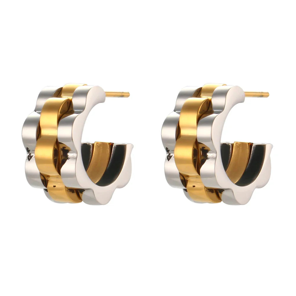 BowLift | Textured Watch Hoop Earrings