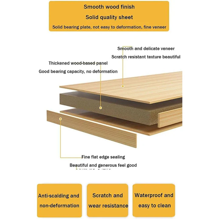 BowLift | Solid Wooden Nightstand with Two Layers in Modern Design
