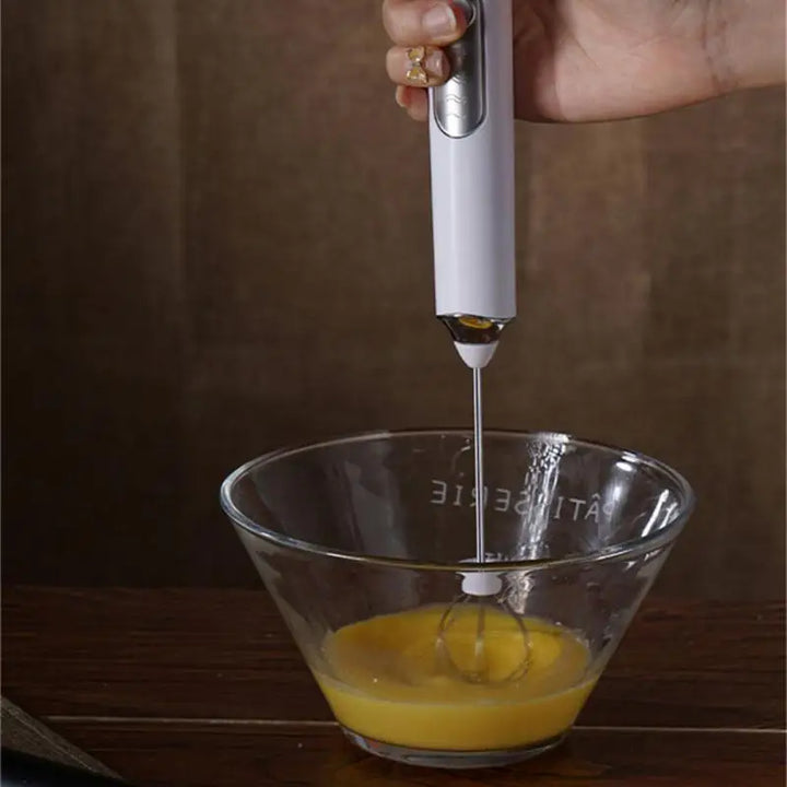 BowLift | CREMIX Electric Milk Frother & Mixer | 3 Speeds | Double Attachment Made of Stainless Steel | USB Charging