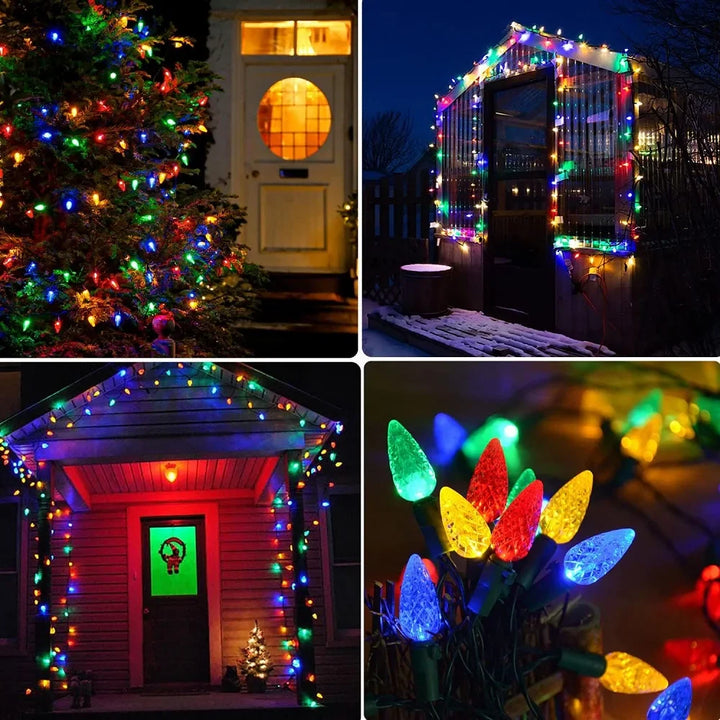 BowLift | SunBerry Solar-Strawberry-Light String | 8 Light Modes | Color Change & Solar Powered | For Garden, Balcony & Christmas