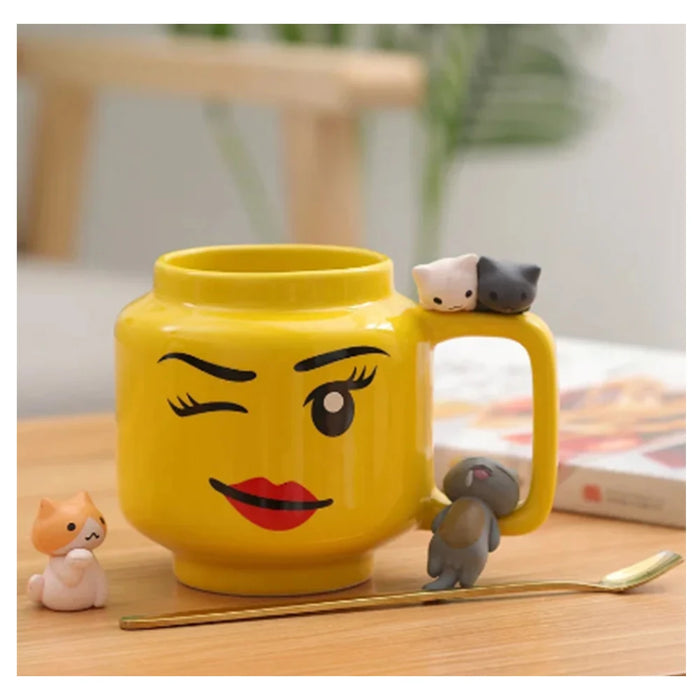 BowLift | Happy Sip - Cute Ceramic Mug for a Cheerful Start to the Day