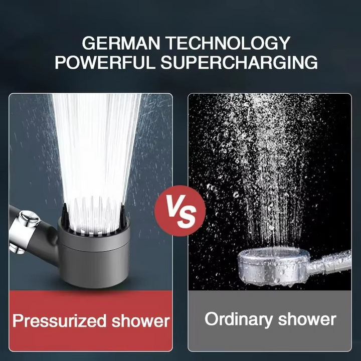 BowLift | High Pressure 3-Mode Shower Head with Built-In Filter and Massage Brush