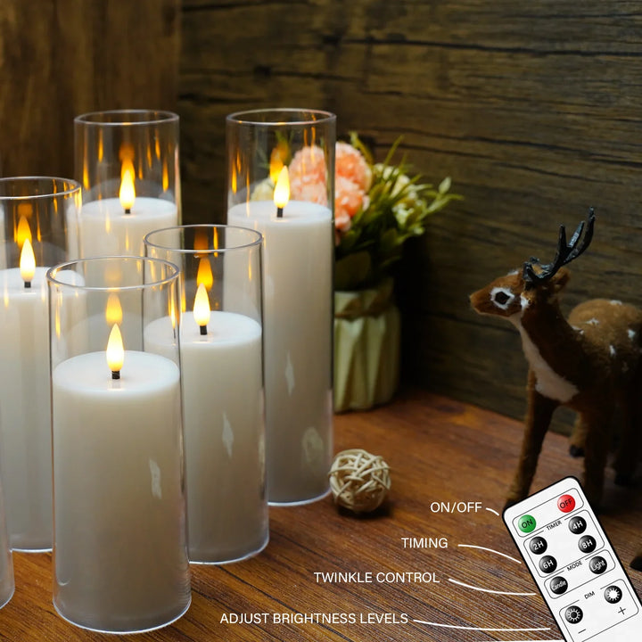 Flameless Acrylic Candle 9-Piece Set Bowlift