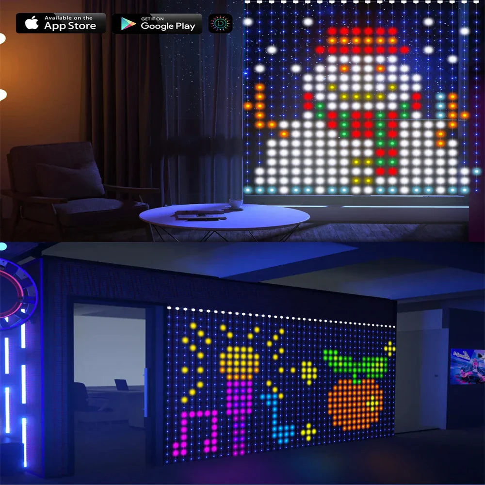 BowLift | Musical RGB Curtain Garland LED Window Lights