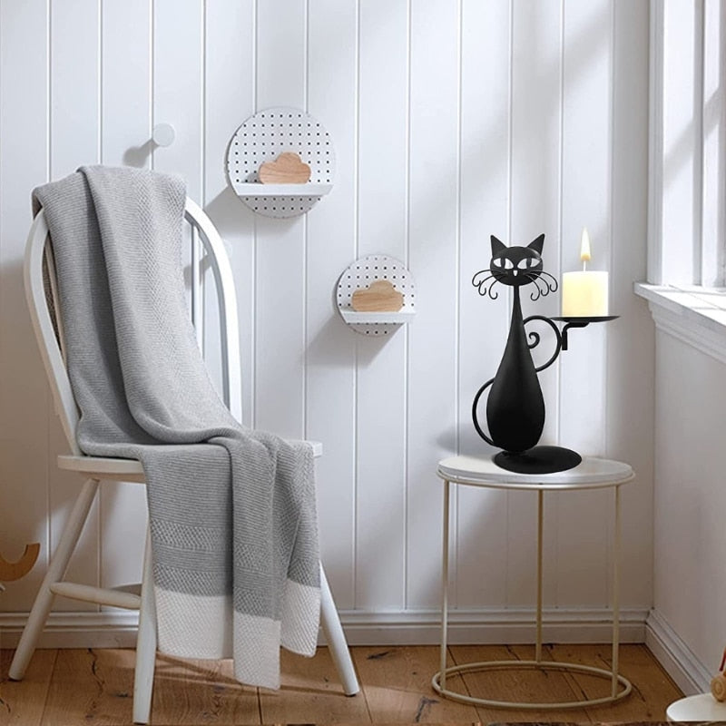 BowLift | Black Cat Candle Holder | Add a touch of mystique to your interior