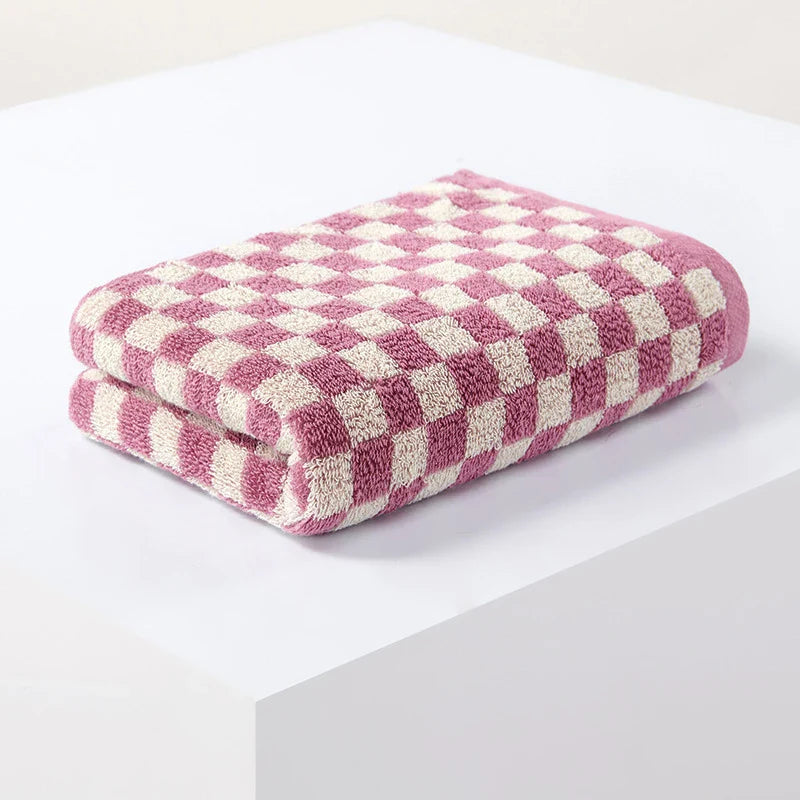 Checkered Cotton Hand Towels | Bowlift