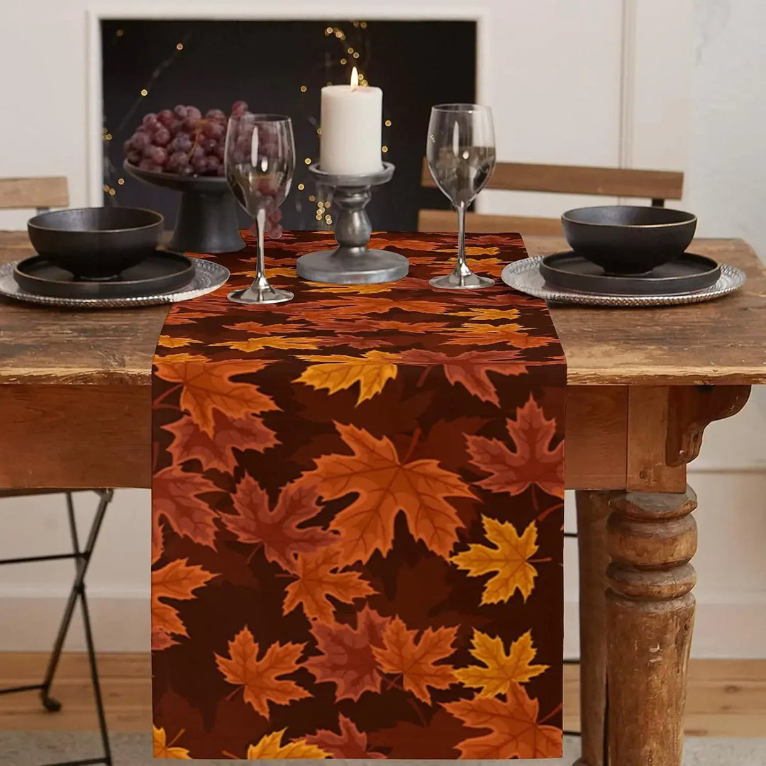 BowLift | Autumn Table Runner LinenHarvest | Pure Linen | Durable & Washable