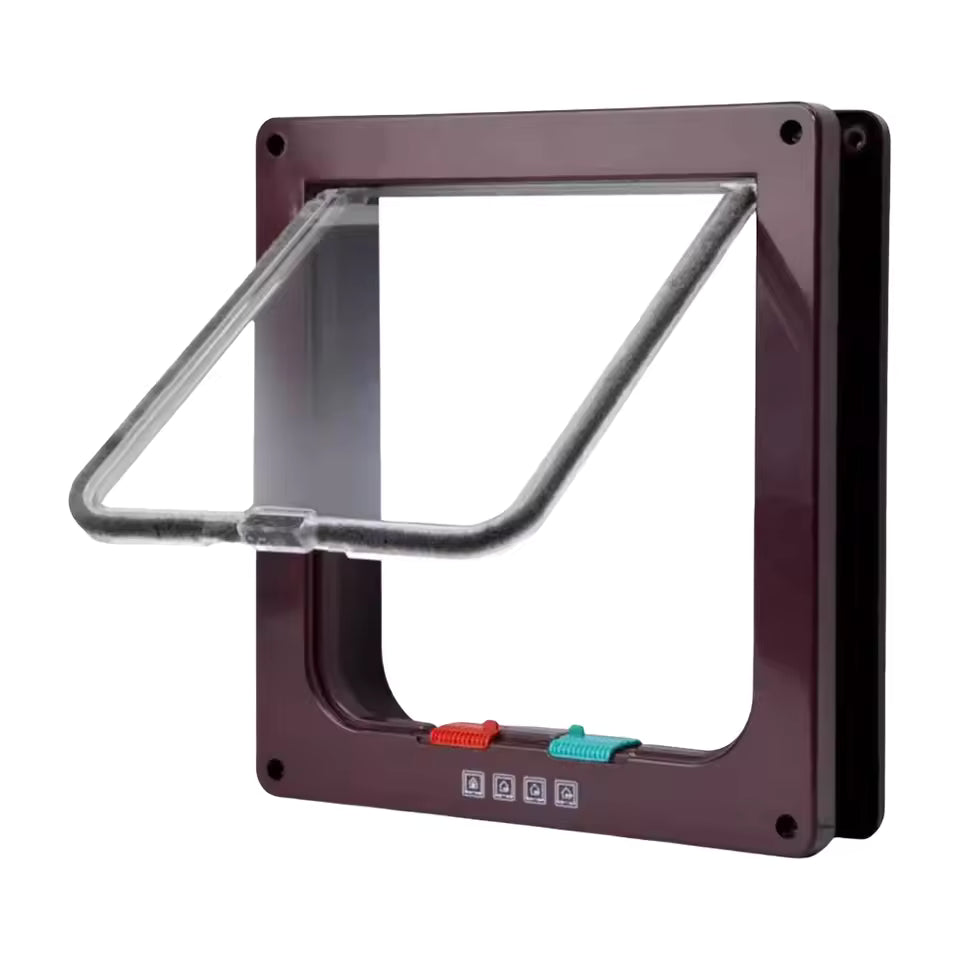 4 Way Pet Door for Cats and Dogs Bowlift