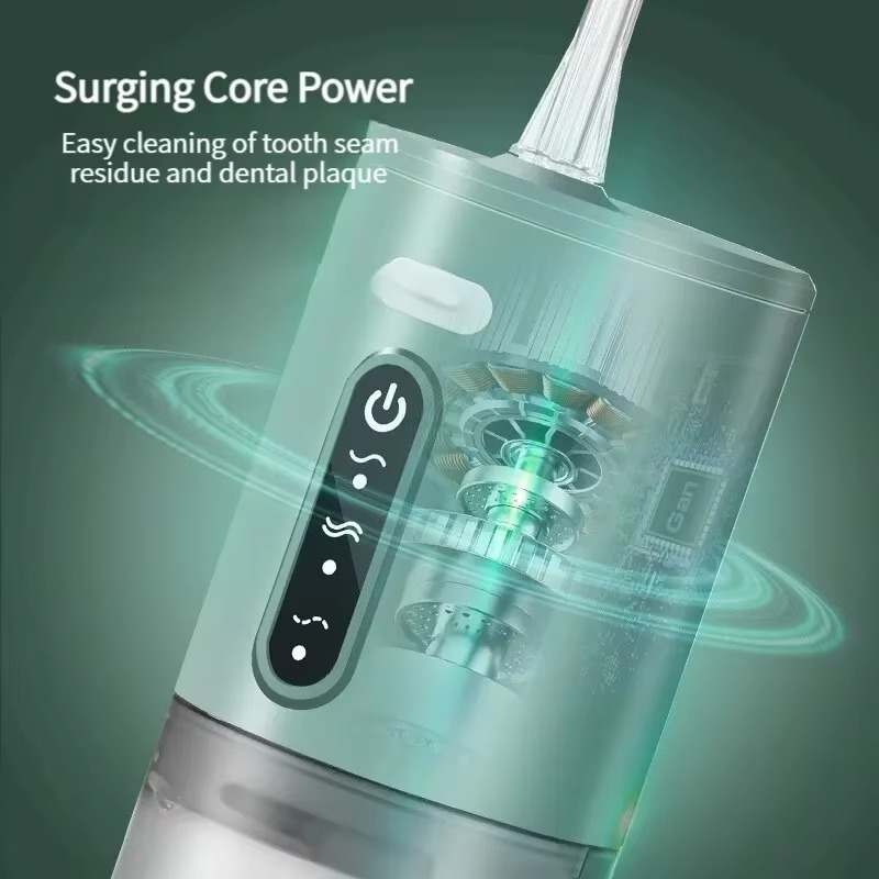 BowLift | Portable Water Flosser USB Rechargeable Oral Irrigator 9.5oz Electric Tooth Cleaner with 3 Modes Waterproof