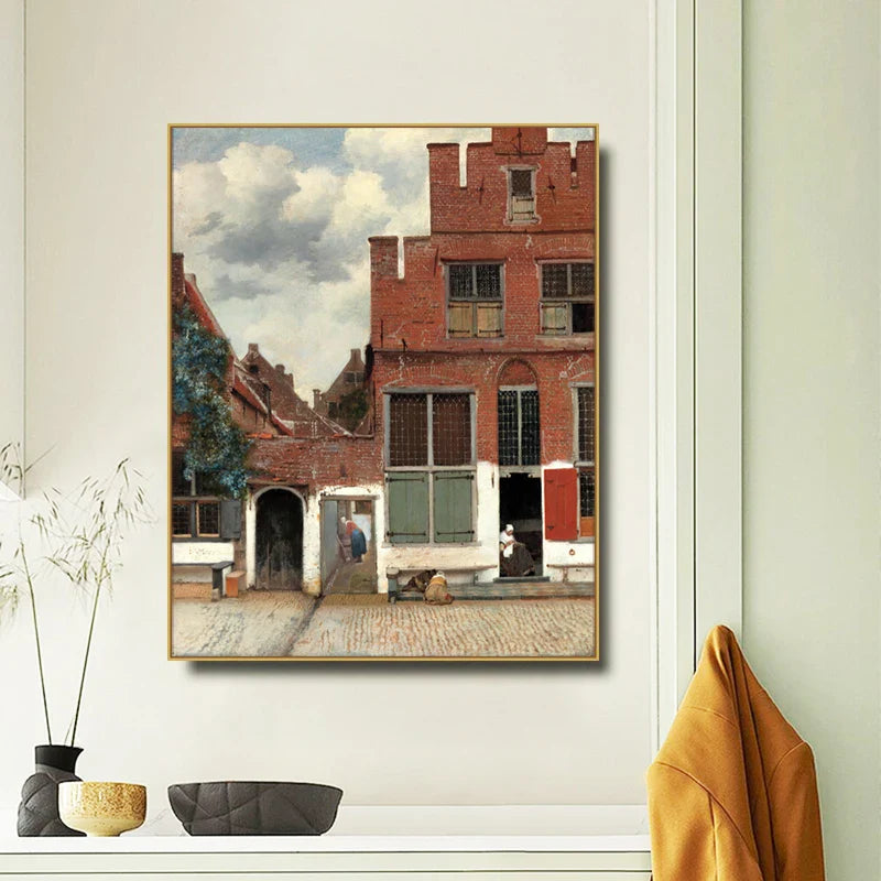 Girl With A Pearl Earing Poster Johannes Vermeer Dutch Golden Age Painting Fine Art Canvas Prints Classic Painting For Living Room Dining Room Decor | Bowlift