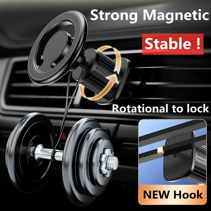 BowLift | MagnoGrip AutoMount Magnetic Phone Holder for Car | 360° Rotatable | Strong Hold for iPhone, Samsung & Co.