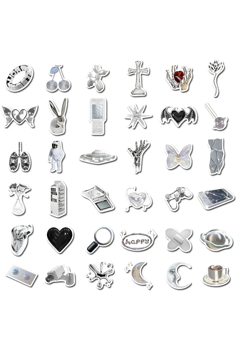 Silver Graffiti Sticker | Bowlift