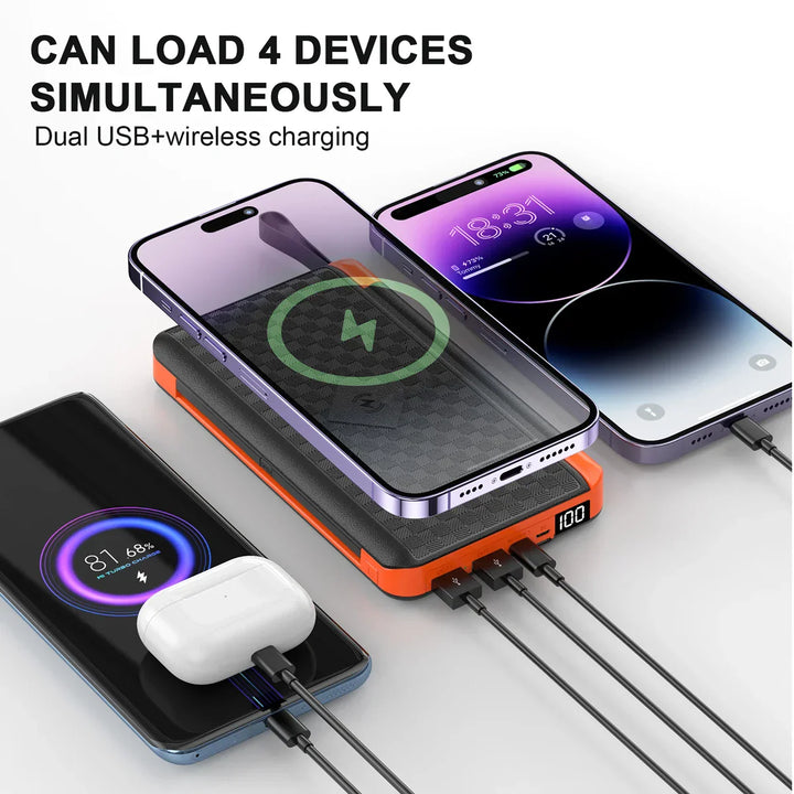 Solar Fast Charging Ultra-Large Capacity Portable Powerbank | Bowlift