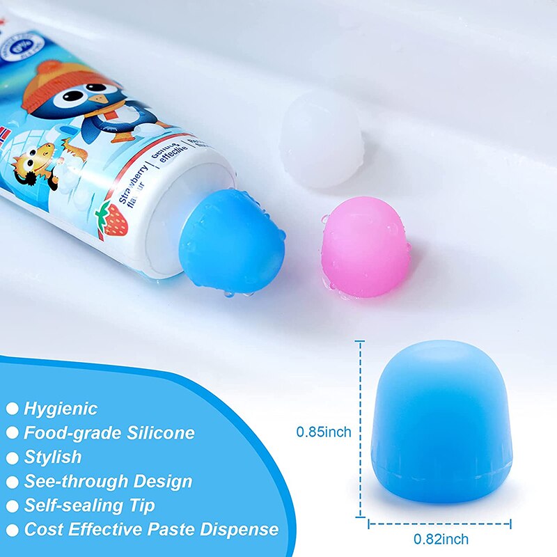 BowLift | 4pcs Anti-Waste Self-Closing Reusable Toothpaste Caps