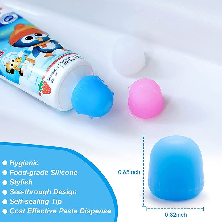 BowLift | 4pcs Anti-Waste Self-Closing Reusable Toothpaste Caps