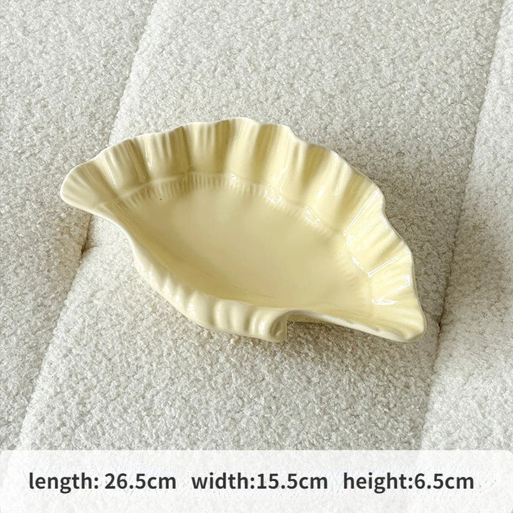 Cream Ceramic Shell Plate | Bowlift