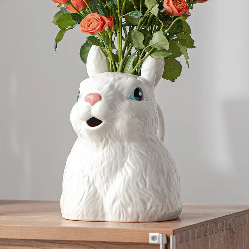 Cute Bunny Ceramic Vase | Bowlift