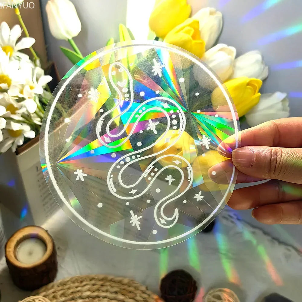 BowLift | SunGlow Window Sticker | 3D Rainbow Effect | Self-Adhesive & Reusable