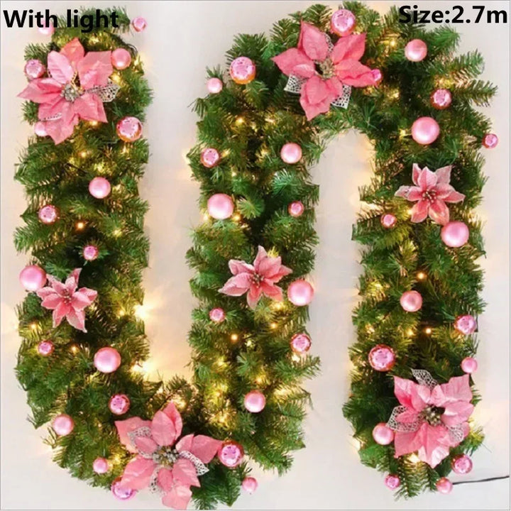BowLift | LED Christmas Rattan Garland for Stairs and Fireplace