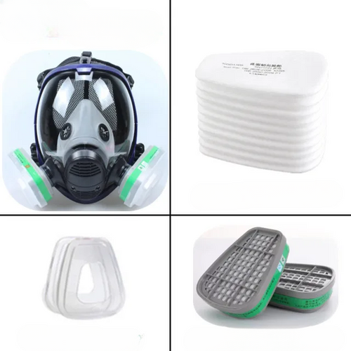 BowLift | Full Face Respirator Mask with Anti-Fog Lens and Industrial Gas Filters