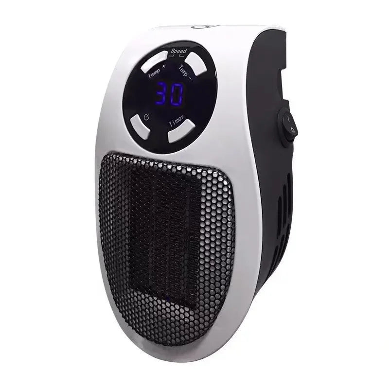 BowLift | ThermoEase 350W Compact Heating Device | Wall Socket Heater with Remote Control | LED Display & Timer | 180° Rotating Plug