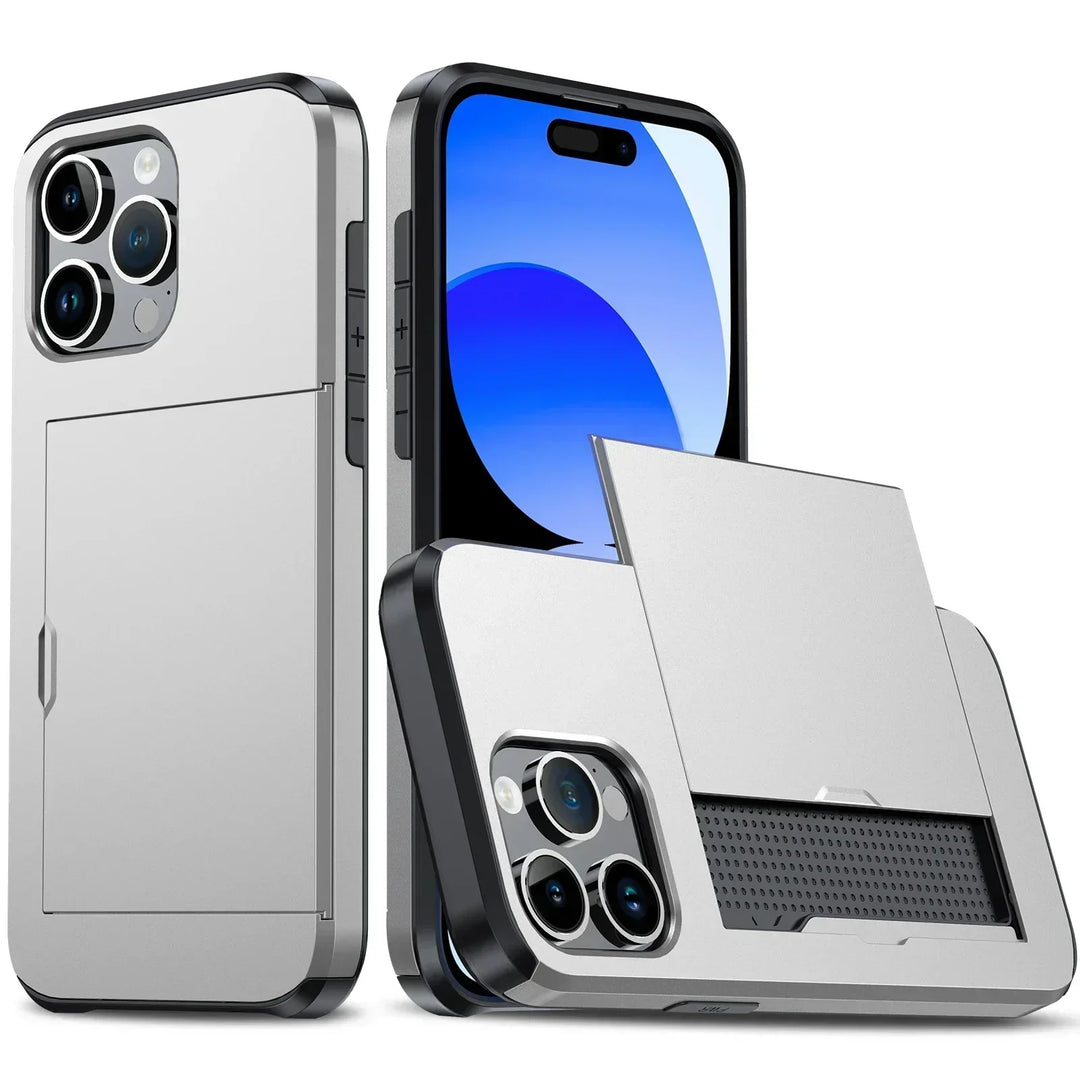 iPhone case with card slot – protective case with card drawer