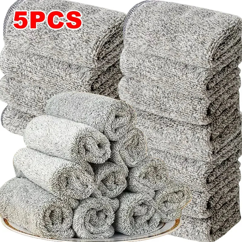 CleanPro 5 Piece Set Microfiber Cleaning Cloths Bowlift
