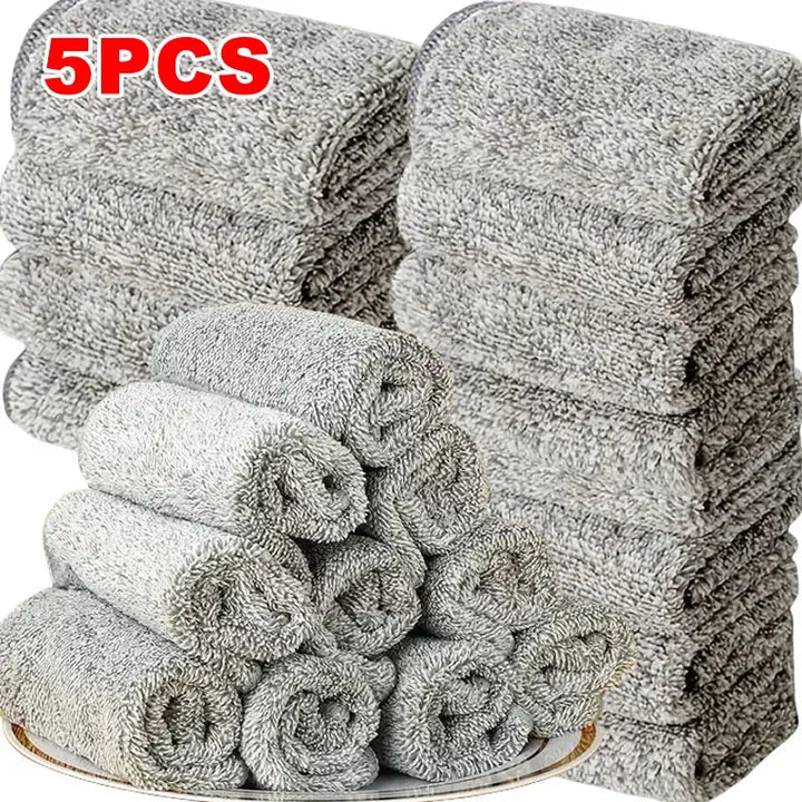 CleanPro 5 Piece Set Microfiber Cleaning Cloths Bowlift