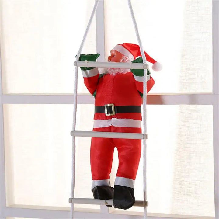 Climbing Santa Claus decorative figure for hanging – Festive window decoration for Christmas, hanging Christmas decoration for living room and windows | Bowlift