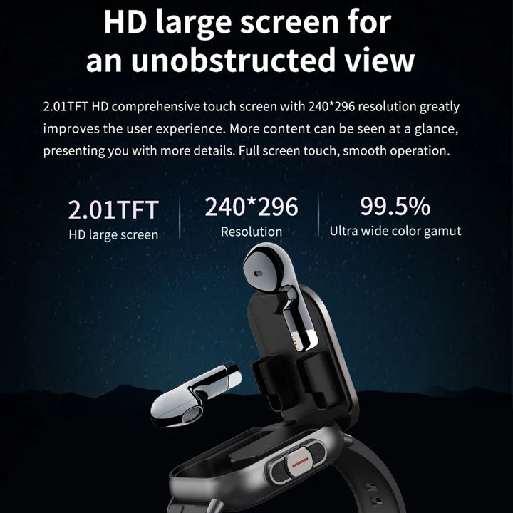 BowLift | 2 in 1 Smartwatch With Earbuds