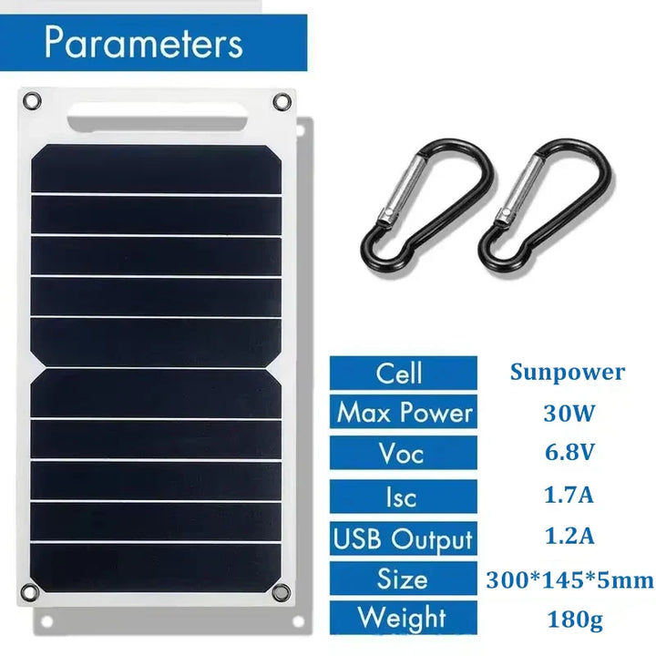 BowLift | Sunivera Solar Charger | Ultralight & Lightweight | 6W USB Panel | Weatherproof & Portable