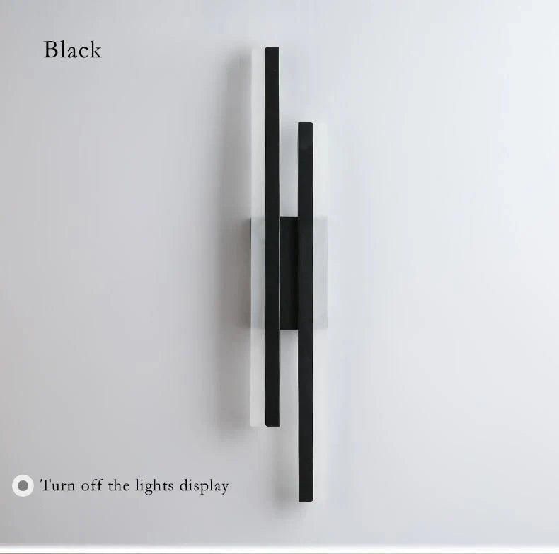 BowLift | Modern LED Wall Lamp: Black/Gold Acrylic Room Decoration Light